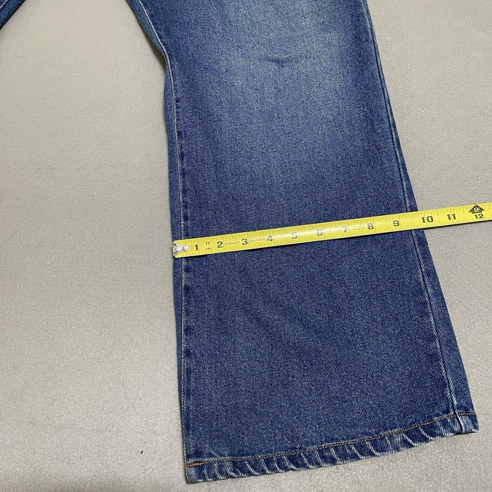 VINTAGE Mens Wide Leg Baggy Jeans 40x30 Blue Denim Skate 90's Y2K WORN-IN Grunge - Picture 14 of 16